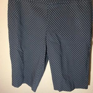 women’s black polka dot Capri